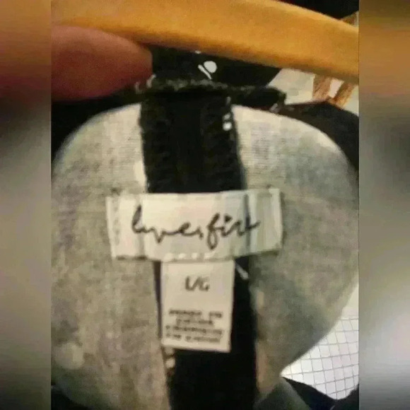 Black and White Polka Dot Denim Overalls Dress , Love First Size Large - Picture 5 of 5